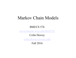 Markov Chain Models