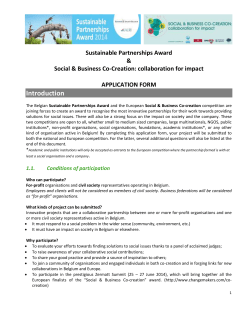 Partners - Sustainable Partnerships Award