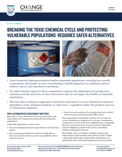 NRDC: Breaking the Toxic Chemical Cycle and Protecting