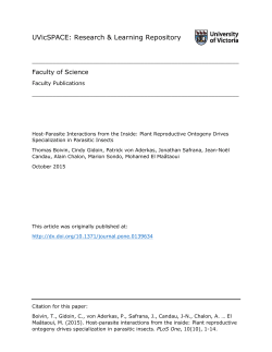 Host-Parasite Interactions from the Inside: Plant Reproductive