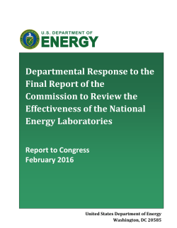 DOE Response to the CRENEL Report