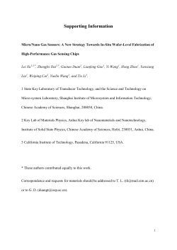 Micro/Nano Gas Sensors: A New Strategy Towards In