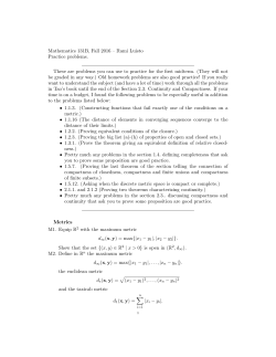 Mathematics 131B, Fall 2016 &ndash; Rami Luisto Practice problems