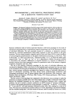 Psychometric g and mental processing speed on a