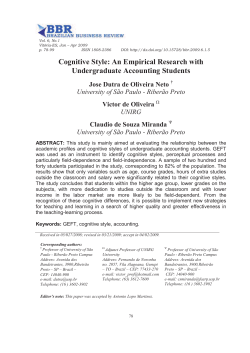 Cognitive Style: An Empirical Research with Undergraduate
