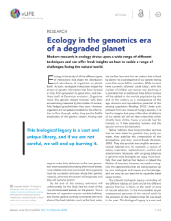 Ecology in the genomics era of a degraded planet