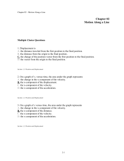 Chapter 02 Motion Along a Line