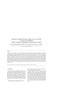 Reaction of singlet molecular oxygen, O2( g)