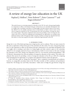 A review of energy law education in the UK