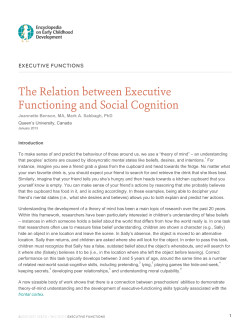 The Relation between Executive Functioning and Social Cognition