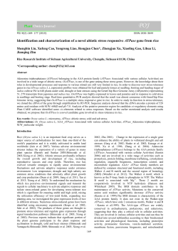 Identification and characterization of a novel abiotic stress