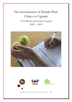 The Introduction of Mobile Plant Clinics to Uganda (PDF