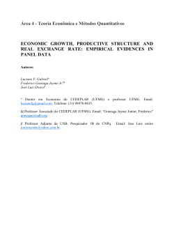 &Aacute;rea 4 - Teoria Econ&ocirc;mica e M&eacute;todos Quantitativos