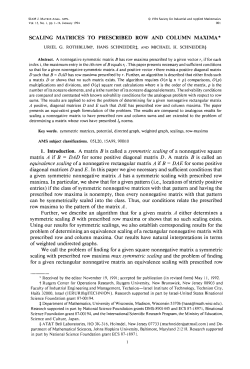 SCALING MATRICES TO PRESCRIBED ROW AND COLUMN