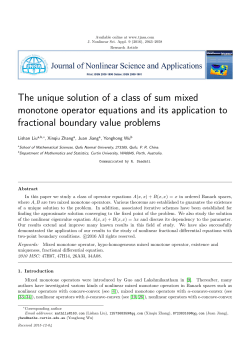 The unique solution of a class of sum mixed monotone operator
