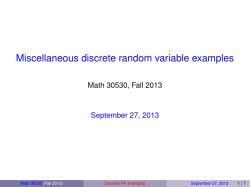 Miscellaneous discrete random variable examples