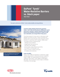 DuPont&trade; Tyvek&reg; Water-Resistive Barriers vs. black paper