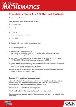 2.02 Decimal fractions
