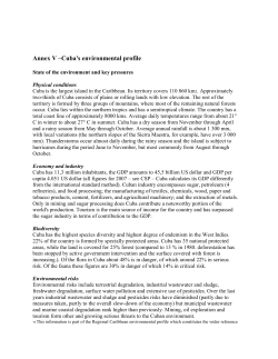 Cuba`s Strategy paper and national indicative programme, 2011