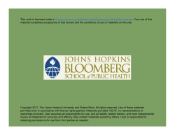 Copyright 2011, The Johns Hopkins University and Robert Blum. All