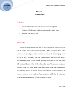 Assessment of Student Learning