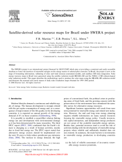 Satellite-derived solar resource maps for Brazil under SWERA