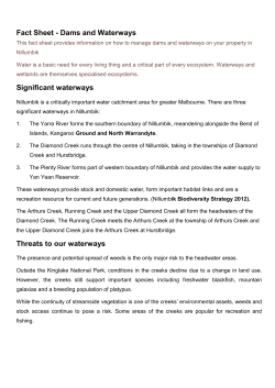 Fact Sheet - Dams and Waterways
