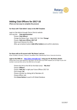 Adding Club Officers for 2017-18 - Rotary