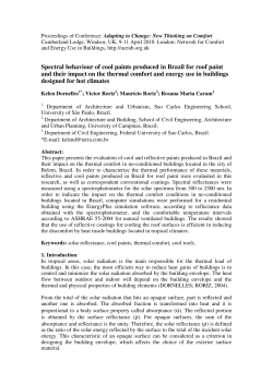 Spectral behaviour of cool paints produced in Brazil for roof