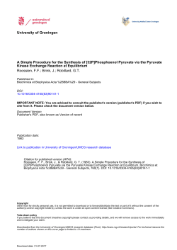 University of Groningen A Simple Procedure for the Synthesis of