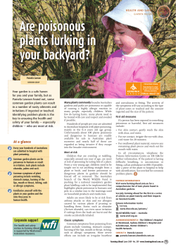 Are poisonous plants lurking in your backyard?
