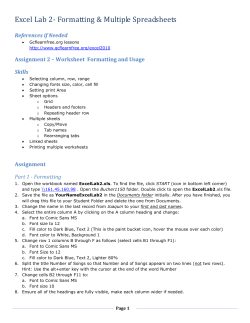 Excel Assignment 2