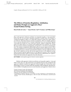 The Effects of Emotion Regulation, Attribution, and Delay