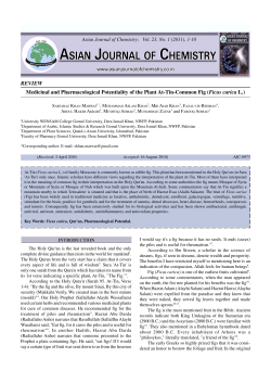 REVIEW Medicinal and Pharmacological Potentiality of the Plant At