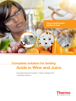 Complete Solution for Testing Acids in Wine and Juice