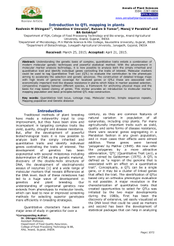 Introduction to QTL mapping in plants (PDF Available)