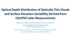 Optical Depth Distribution and Surface Elevation Variability Derived