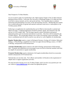 Application for Membership in Tri
