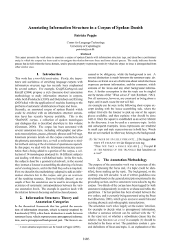 Annotating Information Structure in a Corpus of Spoken Danish