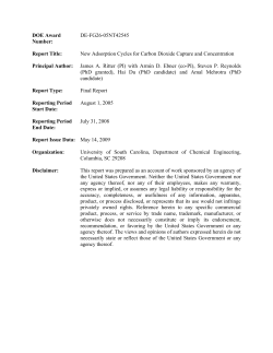 High Temperature PSA Cycles for CO2 Recovery from