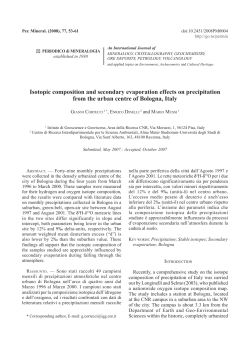 Isotopic composition and secondary evaporation effects on