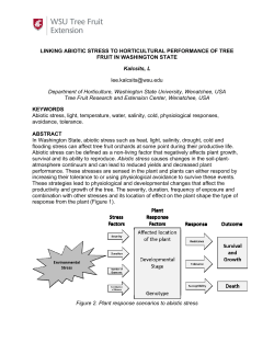 Linking abiotic stress to horticultural performance