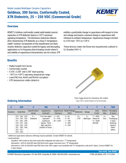 Goldmax, 300 Series, Conformally Coated, X7R Dielectric, 25