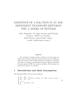 existence of a solution in an age dependent transport
