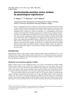 Semicarbazide-sensitive amine oxidase. Its physiological significance*