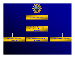 Social and Economic Sciences Behavioral and Cognitive Sciences
