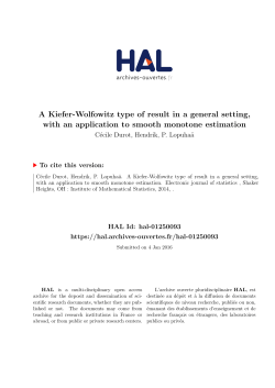 A Kiefer-Wolfowitz type of result in a general setting, with an