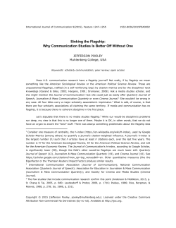 Sinking the Flagship: Why Communication Studies Is Better Off