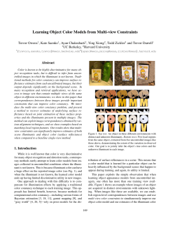 Learning Object Color Models from Multi