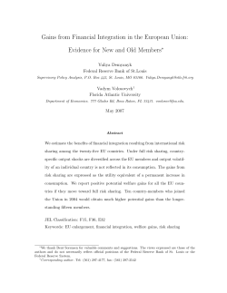 Gains from Financial Integration in the European Union: Evidence